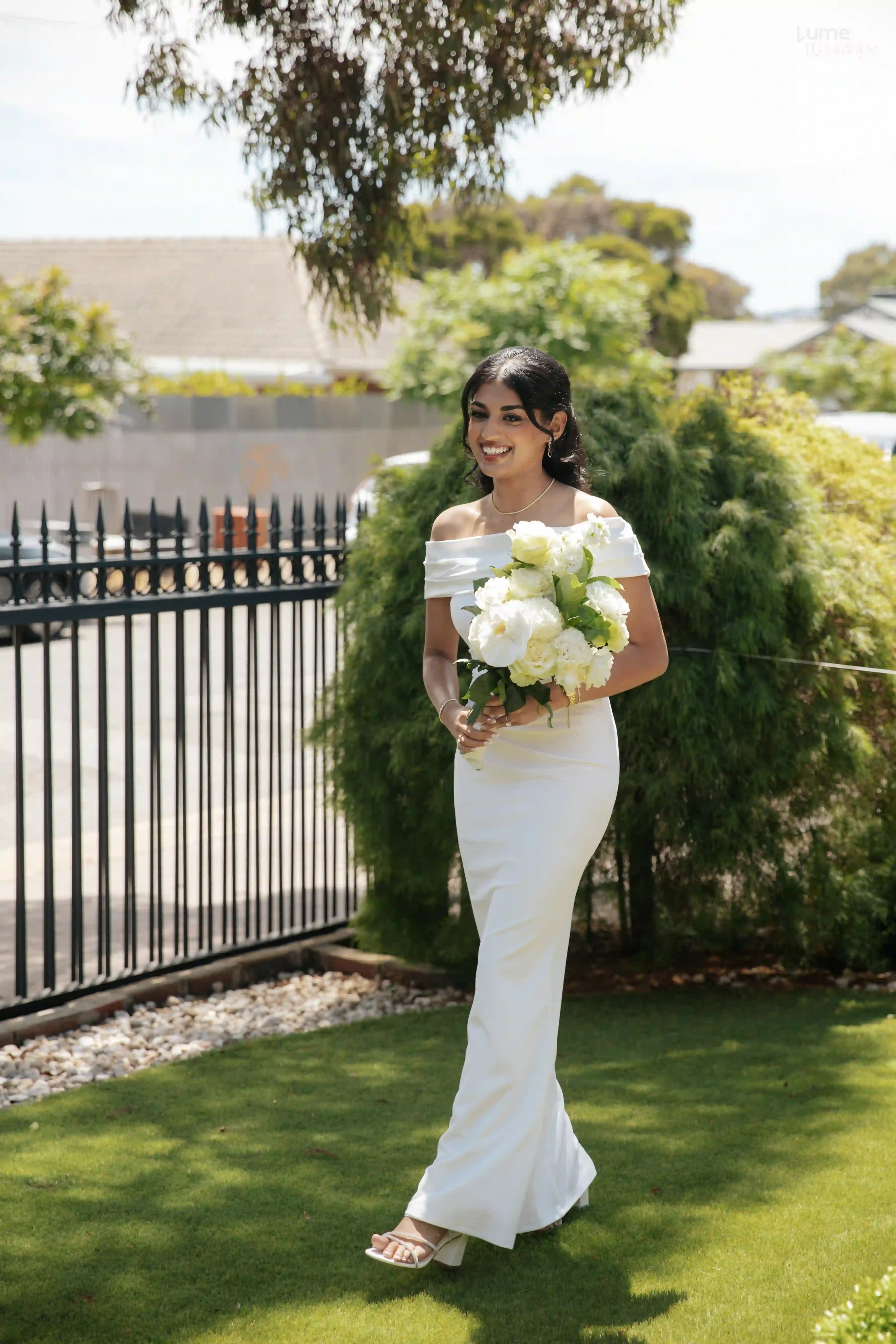 Wedding moment shared with family